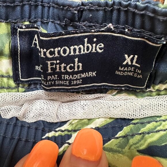 Abercrombie & Fitch Floral Swim Trunks Shorts Drawstring Men's Size XL - Picture 3 of 3